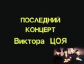 Скачать Последний концерт Виктора Цоя и группы "Кино"/1990/VHSRip